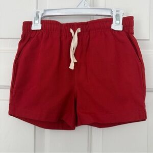 NWT Little Paper Boat Kids Red James Shorts Cotton Twill Drawstring Boys Sz 8
